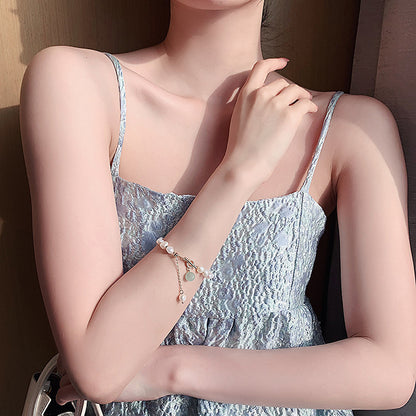 Women Irregular Freshwater Pearl Adjustable Bracelet - Foto 4