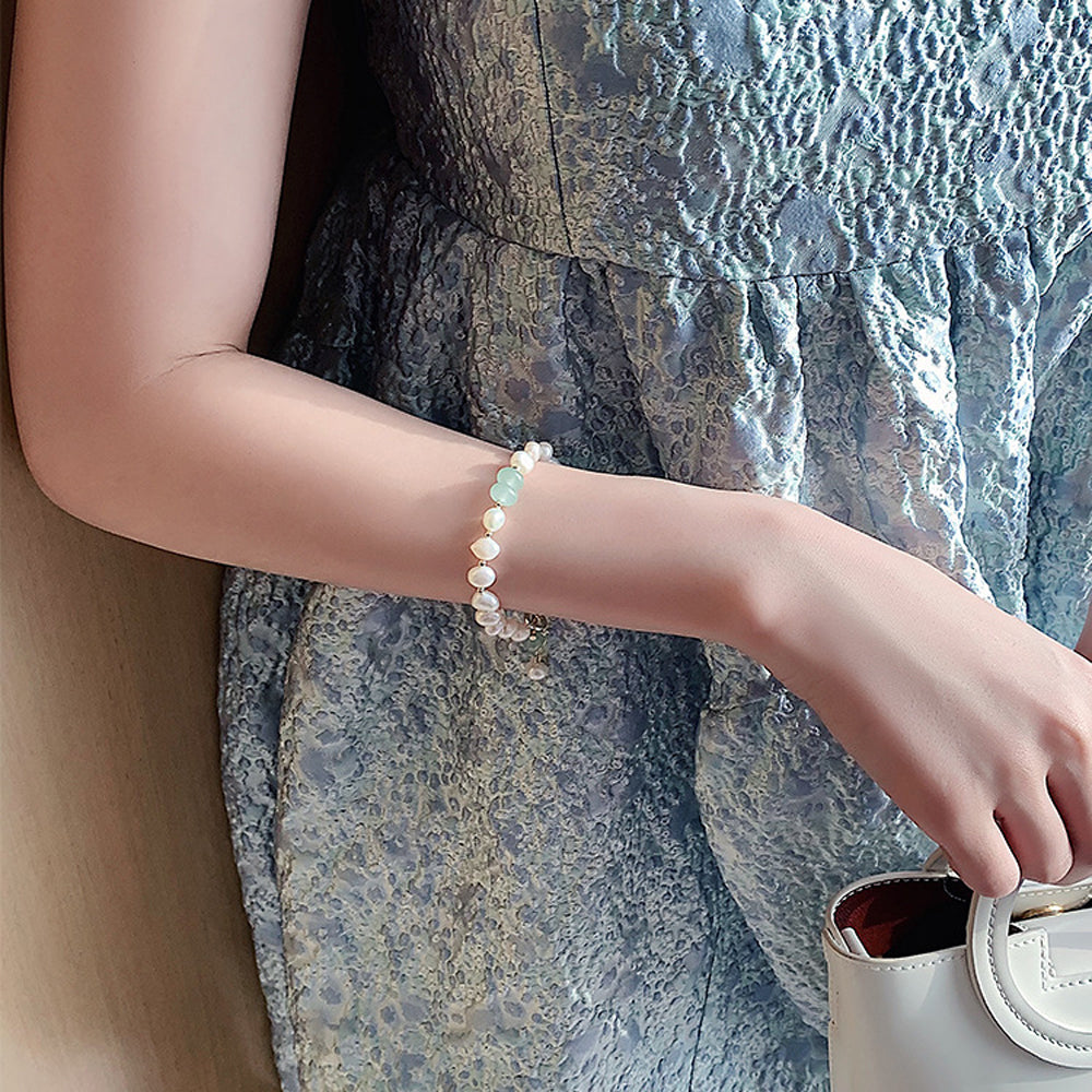 Women Irregular Freshwater Pearl Adjustable Bracelet - Foto 5