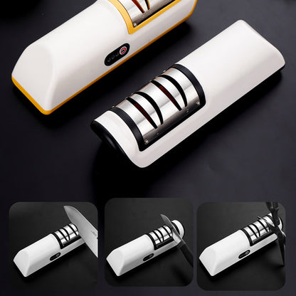 USB Rechargeable Electric Knife Sharpener Automatic Adjustable Kitchen Tool For Fast - Foto 5