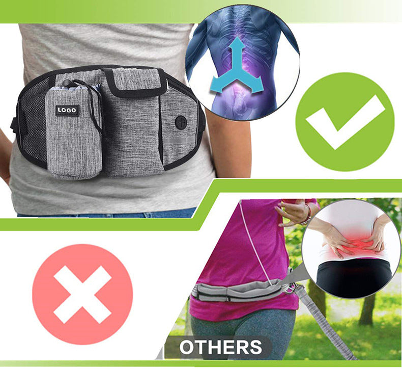 Dog Training Leash Waist Bag Hands-Free Outdoor Pet Running Walking Leash Portable Do - Foto 8