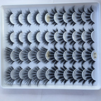 20 Pairs Of False Eyelashes Three-dimensional Multi-layer Mixed Eyelashes - Foto 3