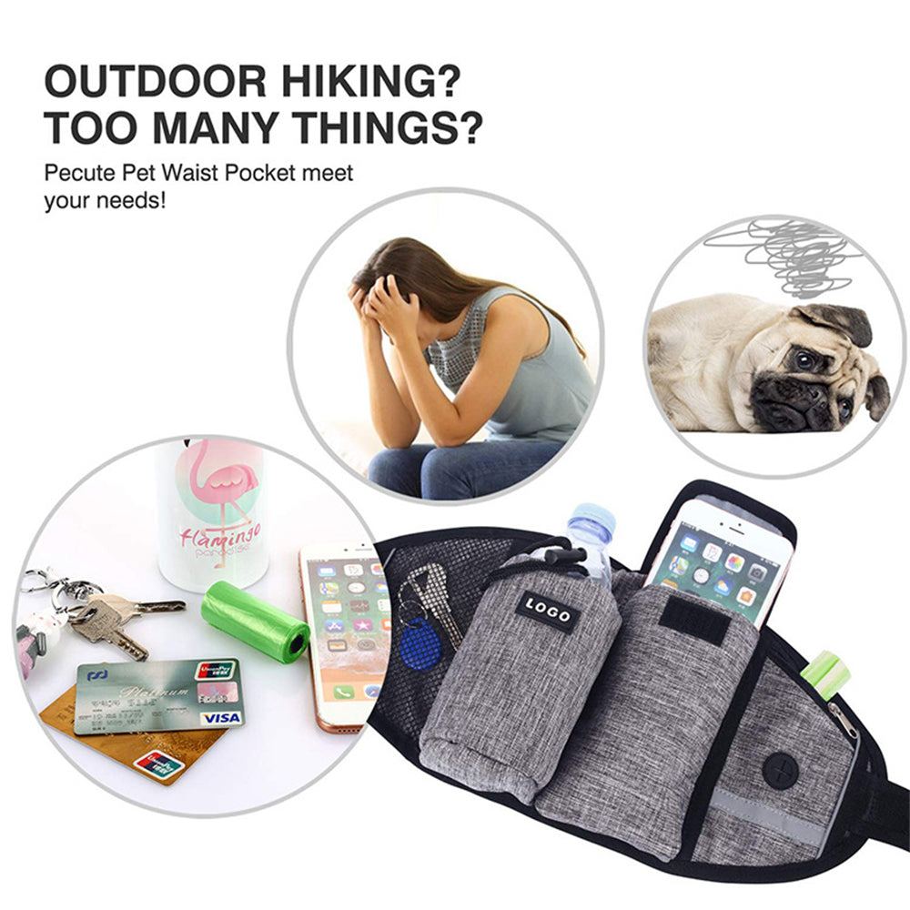 Dog Training Leash Waist Bag Hands-Free Outdoor Pet Running Walking Leash Portable Do - Foto 4