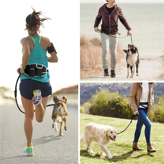Dog Training Leash Waist Bag Hands-Free Outdoor Pet Running Walking Leash Portable Do - Foto 1