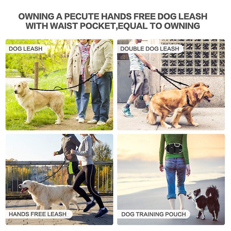 Dog Training Leash Waist Bag Hands-Free Outdoor Pet Running Walking Leash Portable Do - Foto 2
