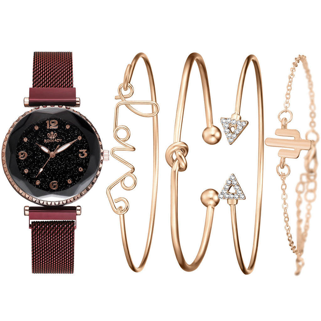 Women Watches Starry Sky Magnet Buckle Fashion Bracelet Wristwatch Roman Numeral Simp - Foto 7