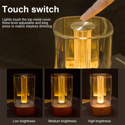 New LED Touch Atmosphere Light USB Charging Eye Protection Bedside Bedroom Lamp Bar R - Foto 2
