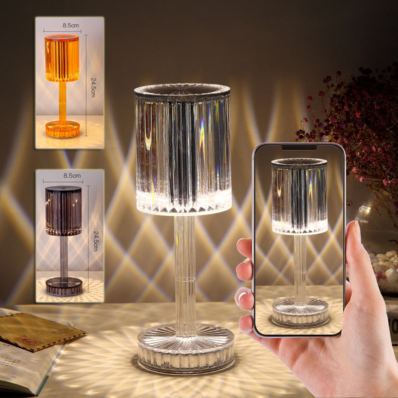 New Crystal Table Lamp Hotel Decoration Diamond Romantic Warm Led For Home Decor Roma - Foto 2