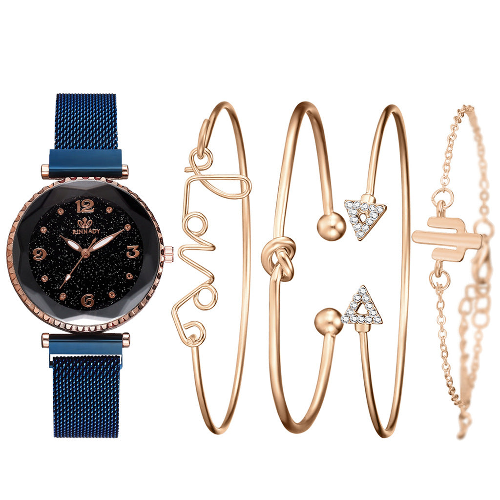 Women Watches Starry Sky Magnet Buckle Fashion Bracelet Wristwatch Roman Numeral Simp - Foto 5