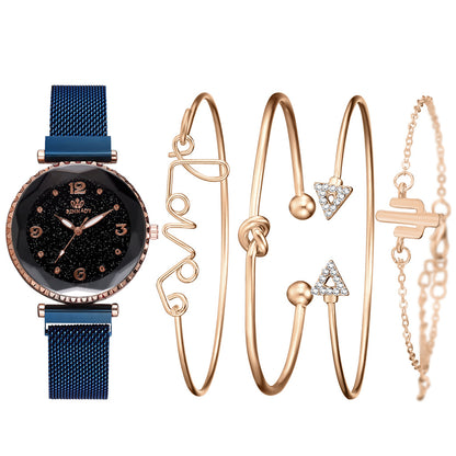 Women Watches Starry Sky Magnet Buckle Fashion Bracelet Wristwatch Roman Numeral Simp - Foto 5