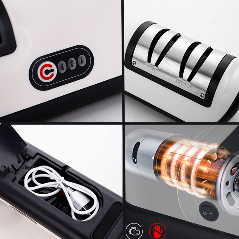 USB Rechargeable Electric Knife Sharpener Automatic Adjustable Kitchen Tool For Fast - Foto 6