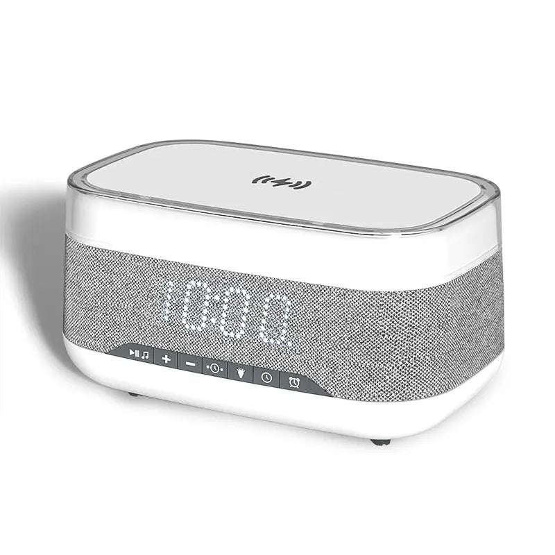 Intelligent Multifunctional Alarm Clock Bluetooth Speaker Wireless Charger Fast Charg - Foto 6