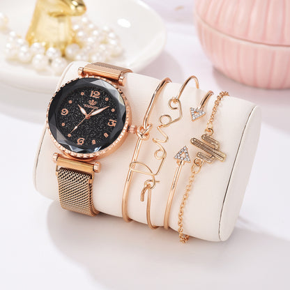 Women Watches Starry Sky Magnet Buckle Fashion Bracelet Wristwatch Roman Numeral Simp - Foto 1
