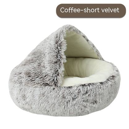 Pet Cat Bed Semi Enclosed Dog House - Foto 4