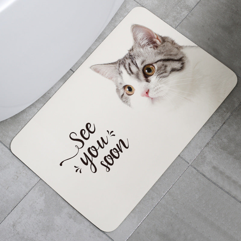 Nano Diatom Mud Mat Bathroom And Kitchen Oil And Water Absorption - Foto 1