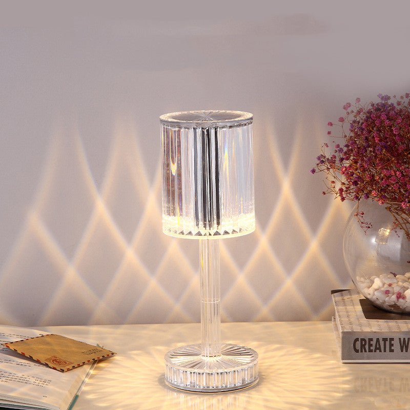 New Crystal Table Lamp Hotel Decoration Diamond Romantic Warm Led For Home Decor Roma - Foto 6