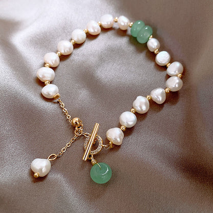 Women Irregular Freshwater Pearl Adjustable Bracelet - Foto 1