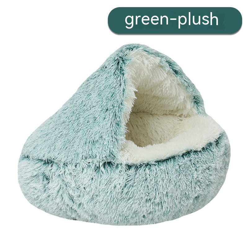 Pet Cat Bed Semi Enclosed Dog House - Foto 9