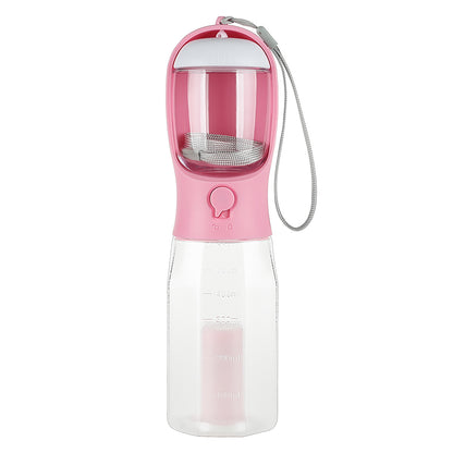 Portable Cat Dog Water Bottle Food Feeder Drinker Poop Dispenser 3 In 1 Leak-proof Mu - Foto 8