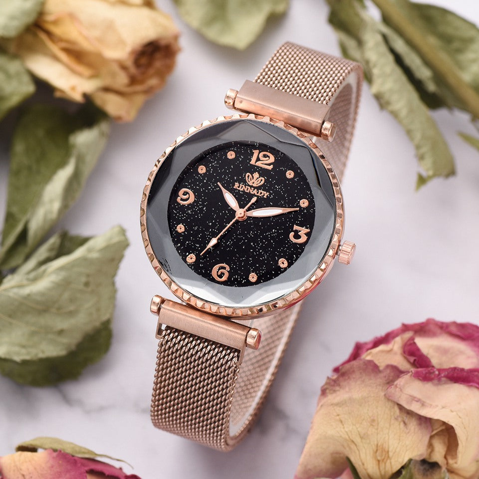 Women Watches Starry Sky Magnet Buckle Fashion Bracelet Wristwatch Roman Numeral Simp - Foto 2