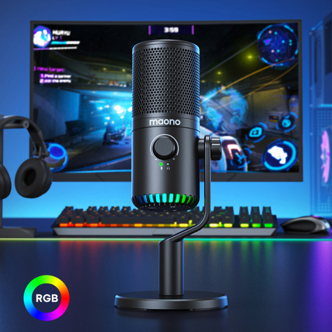 Computer Games Microphone Esports Anchor Live Voice Noise Cancelling - Foto 1