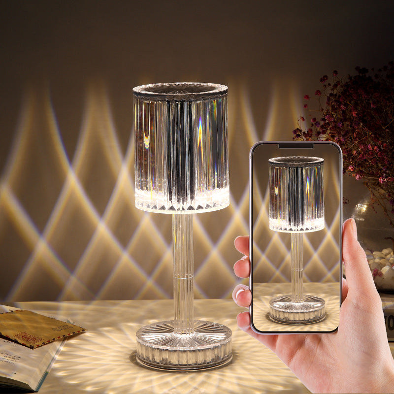 New Crystal Table Lamp Hotel Decoration Diamond Romantic Warm Led For Home Decor Roma - Foto 4