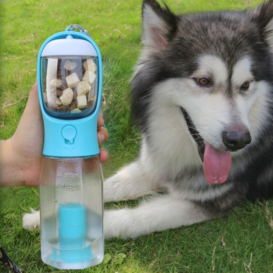 Portable Cat Dog Water Bottle Food Feeder Drinker Poop Dispenser 3 In 1 Leak-proof Mu - Foto 3