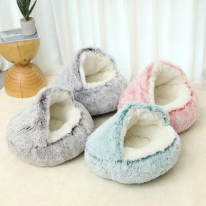 Pet Cat Bed Semi Enclosed Dog House - Foto 1