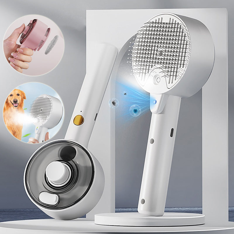 Animal Hair Remover Brush Dog And Cat Steam Brush Pet Self Cleaning Dog Brush Groomin - Foto 1