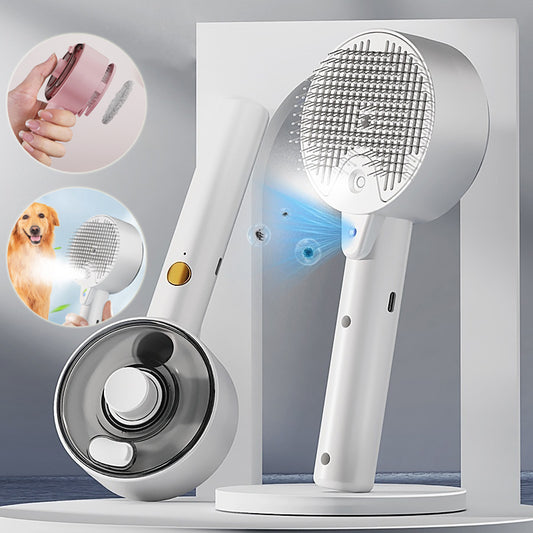 Animal Hair Remover Brush Dog And Cat Steam Brush Pet Self Cleaning Dog Brush Groomin - Foto 1