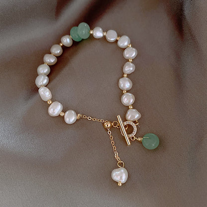 Women Irregular Freshwater Pearl Adjustable Bracelet - Foto 3