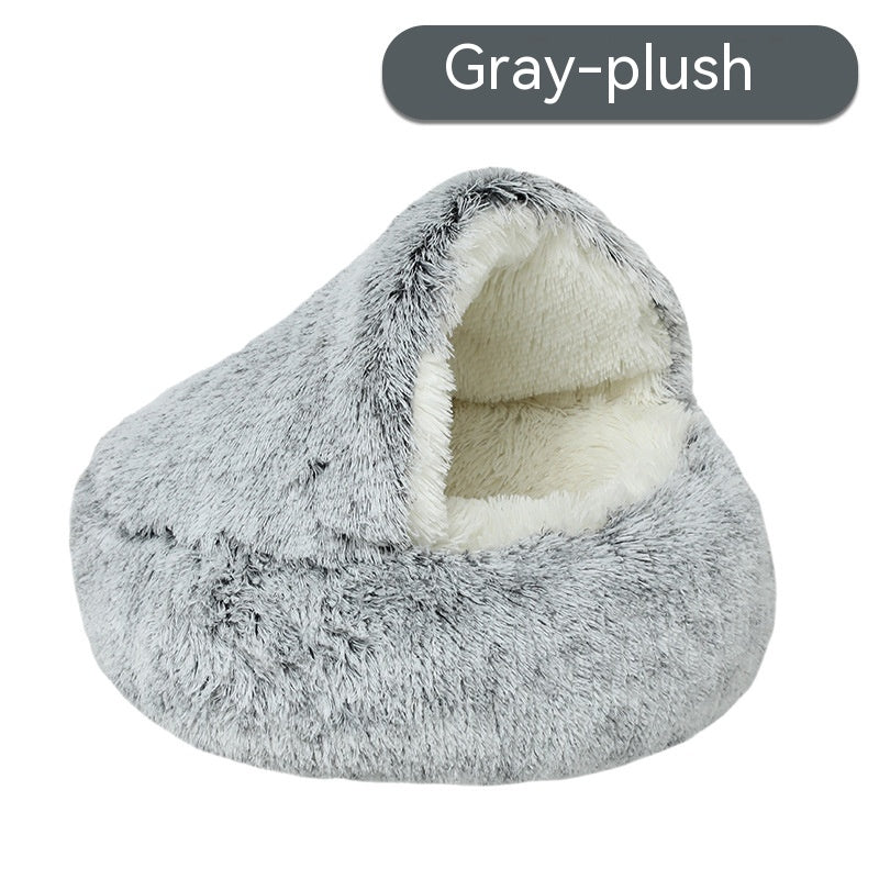 Pet Cat Bed Semi Enclosed Dog House - Foto 3
