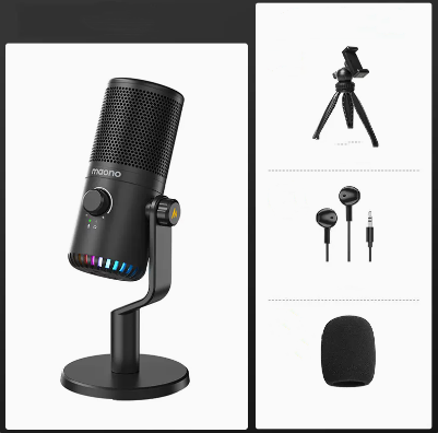 Computer Games Microphone Esports Anchor Live Voice Noise Cancelling - Foto 6